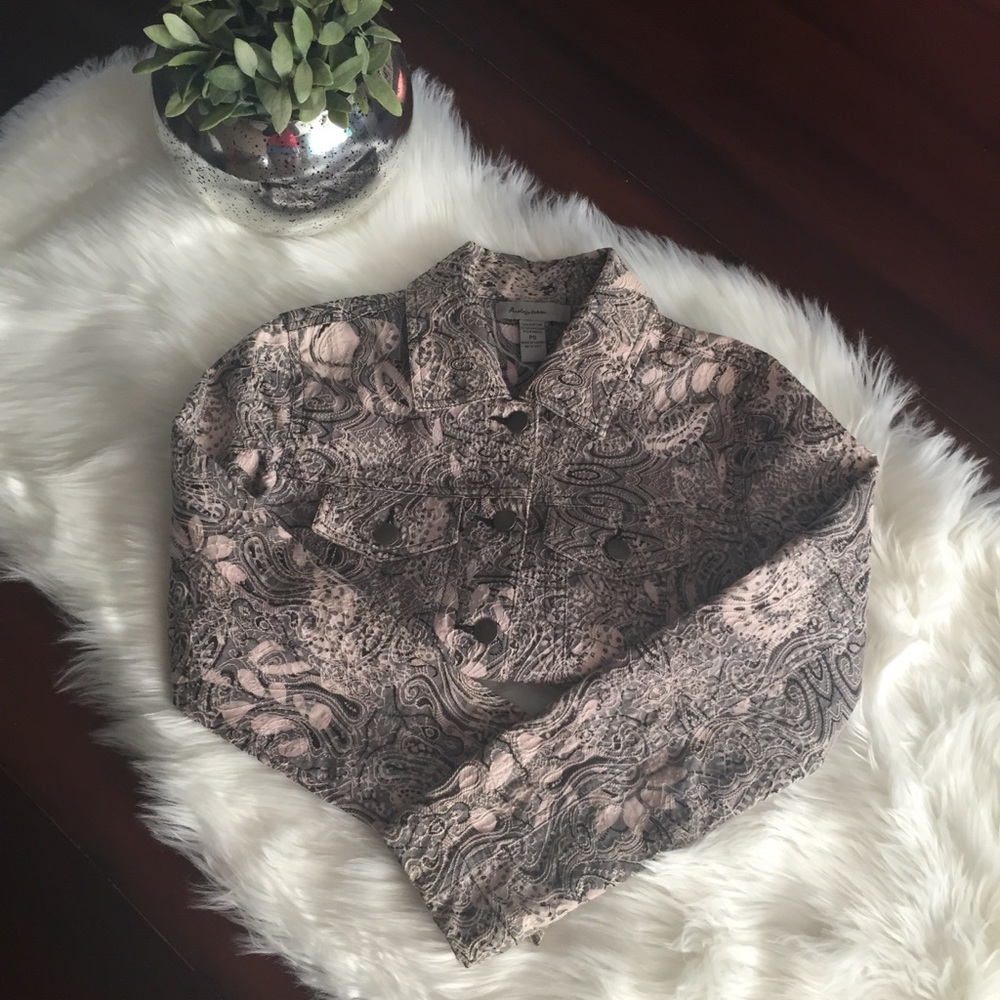 Analogy Petites Floral Jacket Sz PS